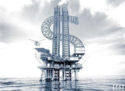 Digital image of oil rig