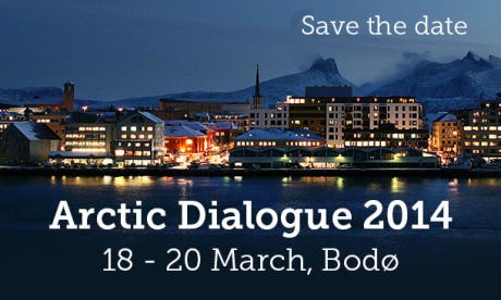 Promotional banner of the Arctic Dialogue 2014