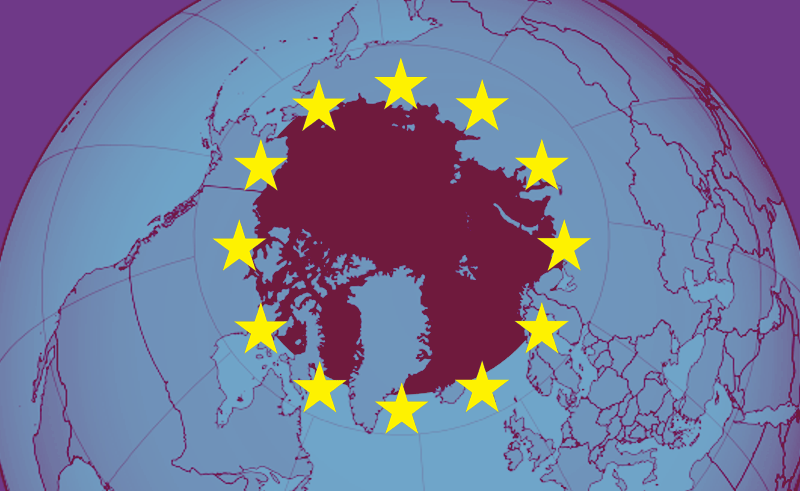 EU flag covering Arctic