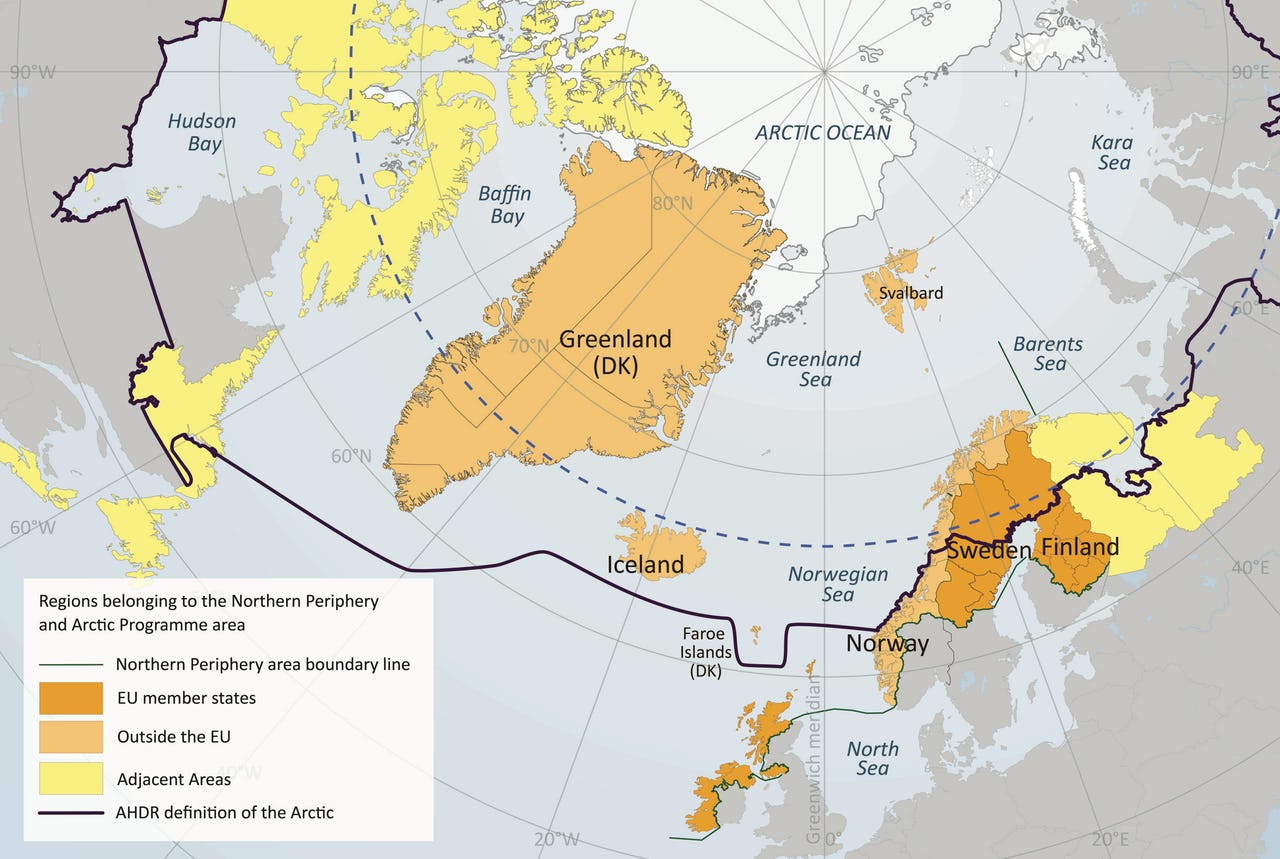 Map of the European Arctic