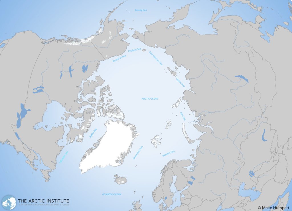 Map of the Arctic Ocean