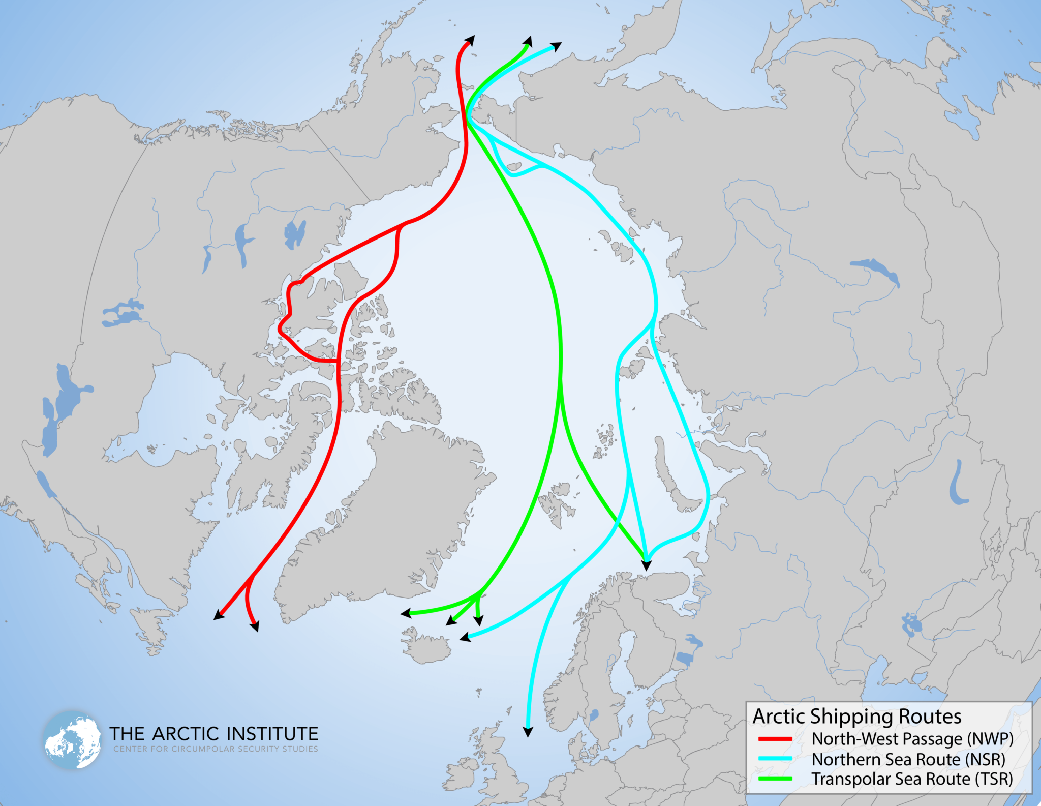 Arctic Shipping Routes Map