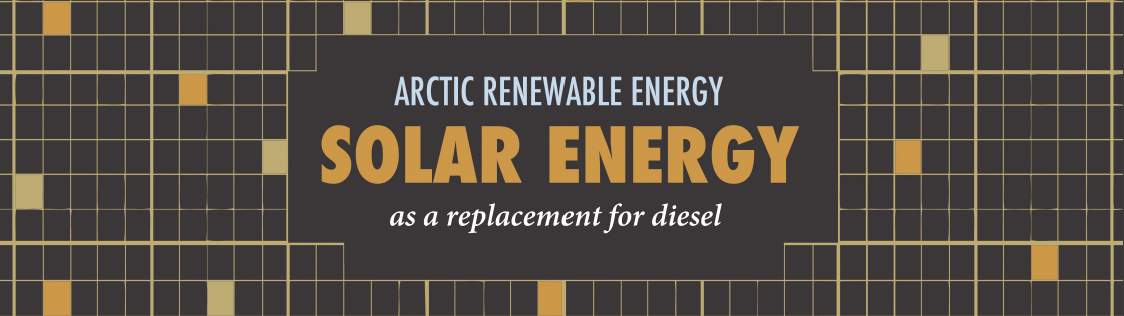 Infographic header on solar power in the Arctic.