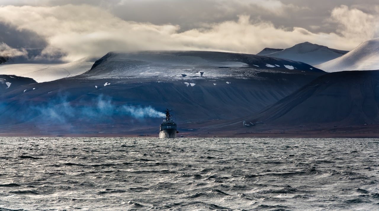 Coast guard vessels in waters around Svalbard