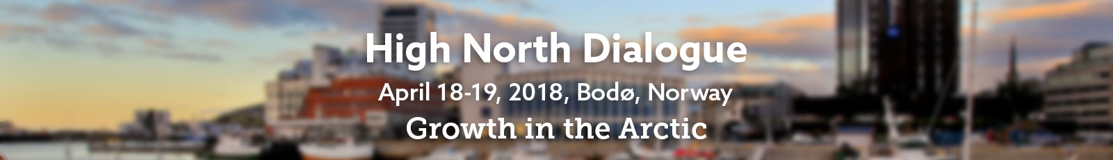 Promotional banner for the High North Dialogue 2018