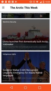 Screenshot of The Arctic This Week app
