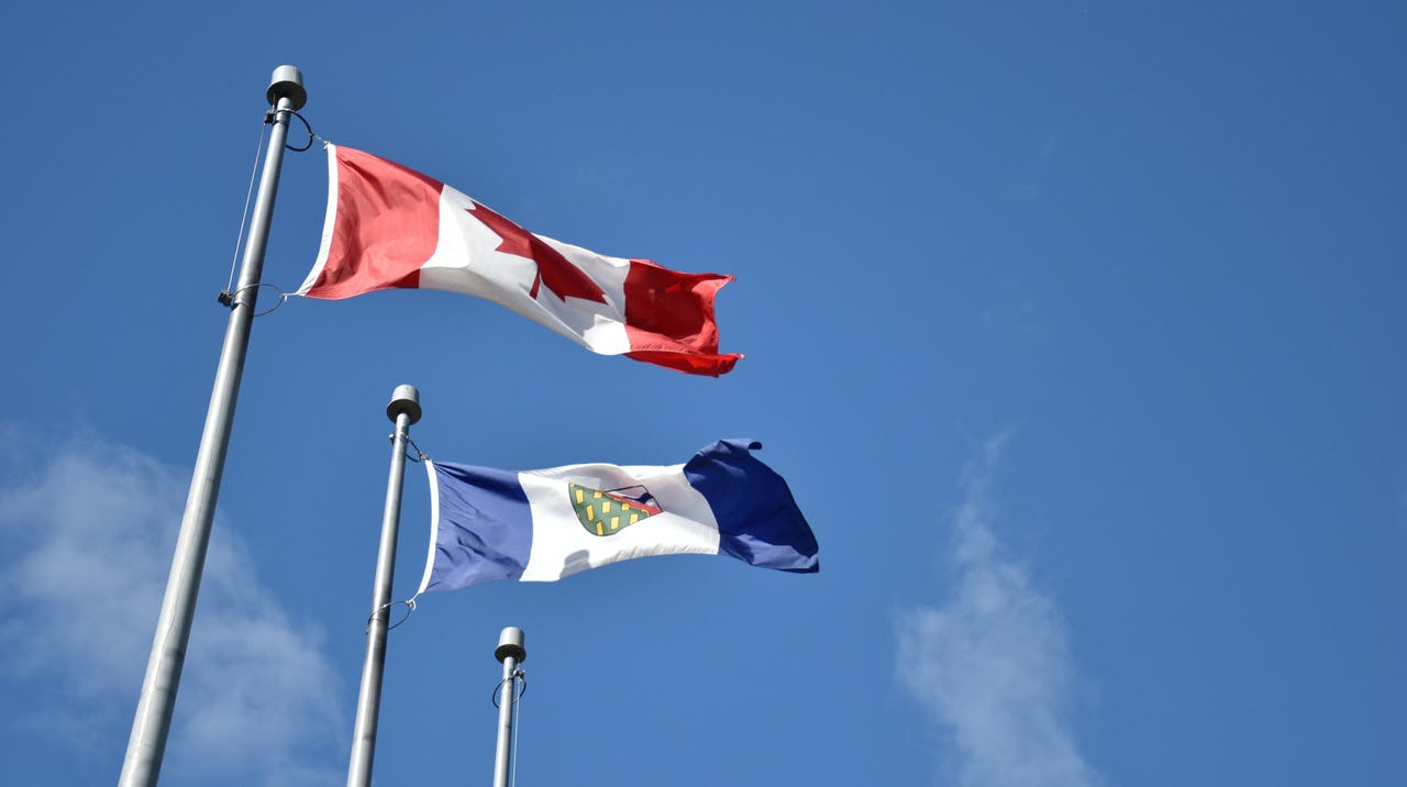 Flags of the Northwest Territories and Canada