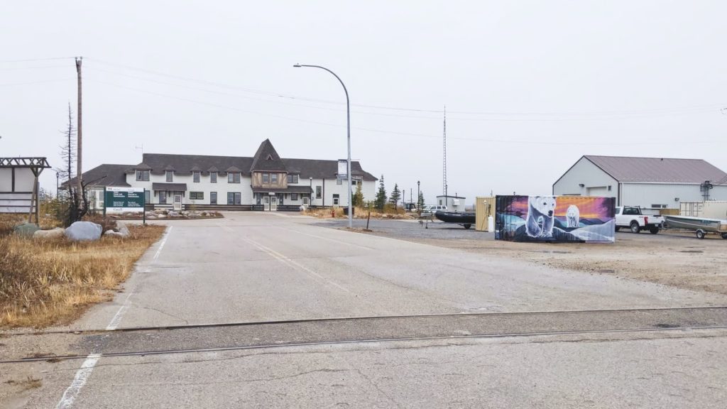 A deserted street in Churchill, Manitoba