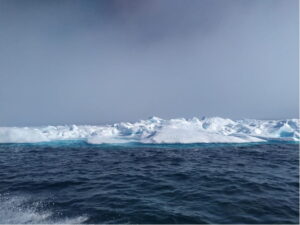 Arctic sea ice floes on Arctic Ocean landscape in North Greenland