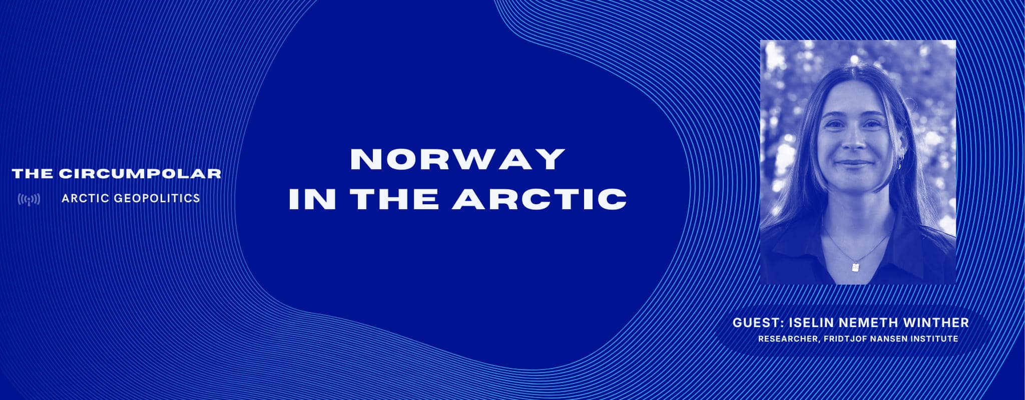 Image in blue with a profile image of Iselin Winther