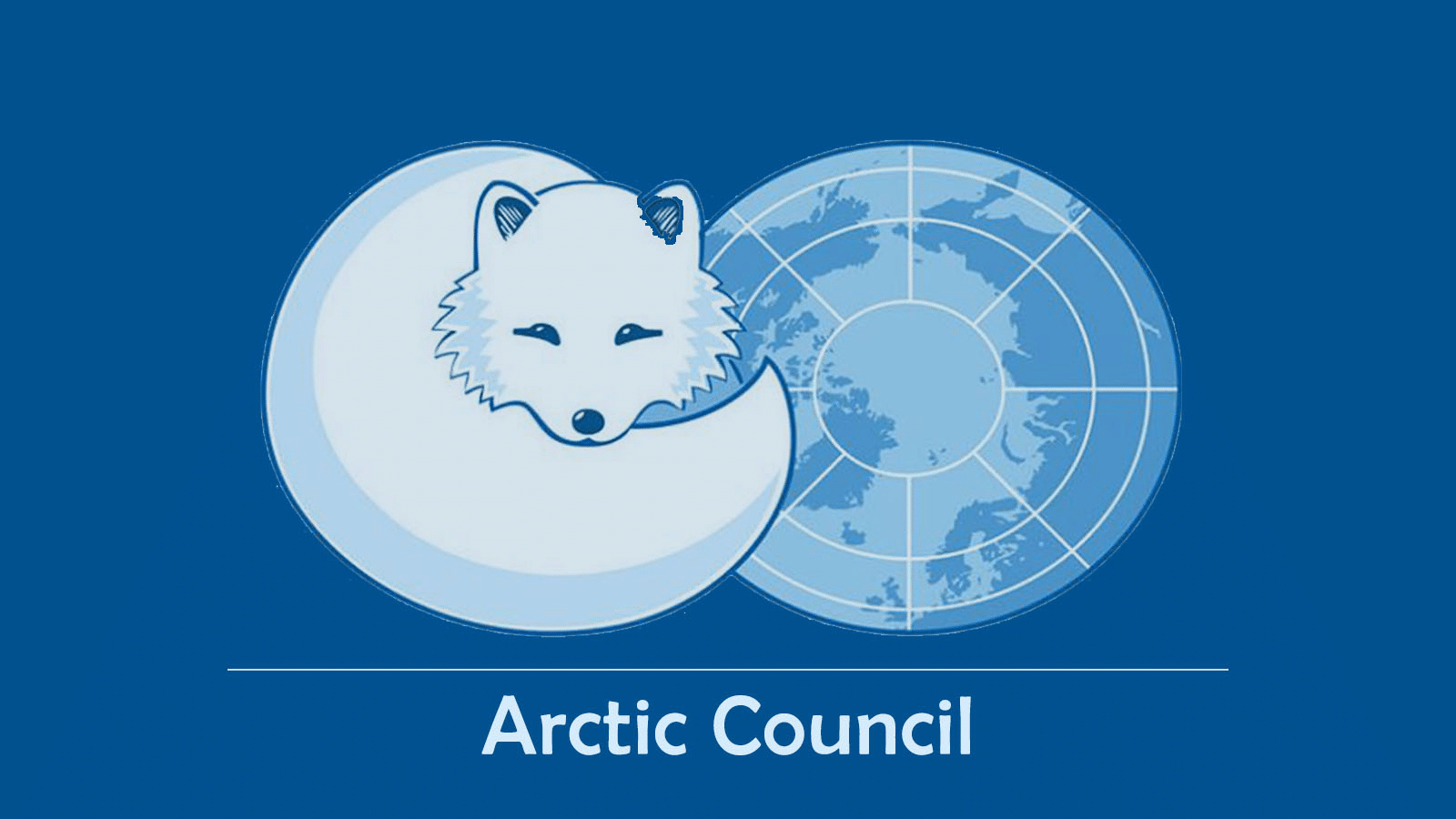 Logo of the Arctic Council in blue