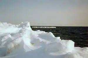 Melting ice in the Bering Sea of Arctic Alaska