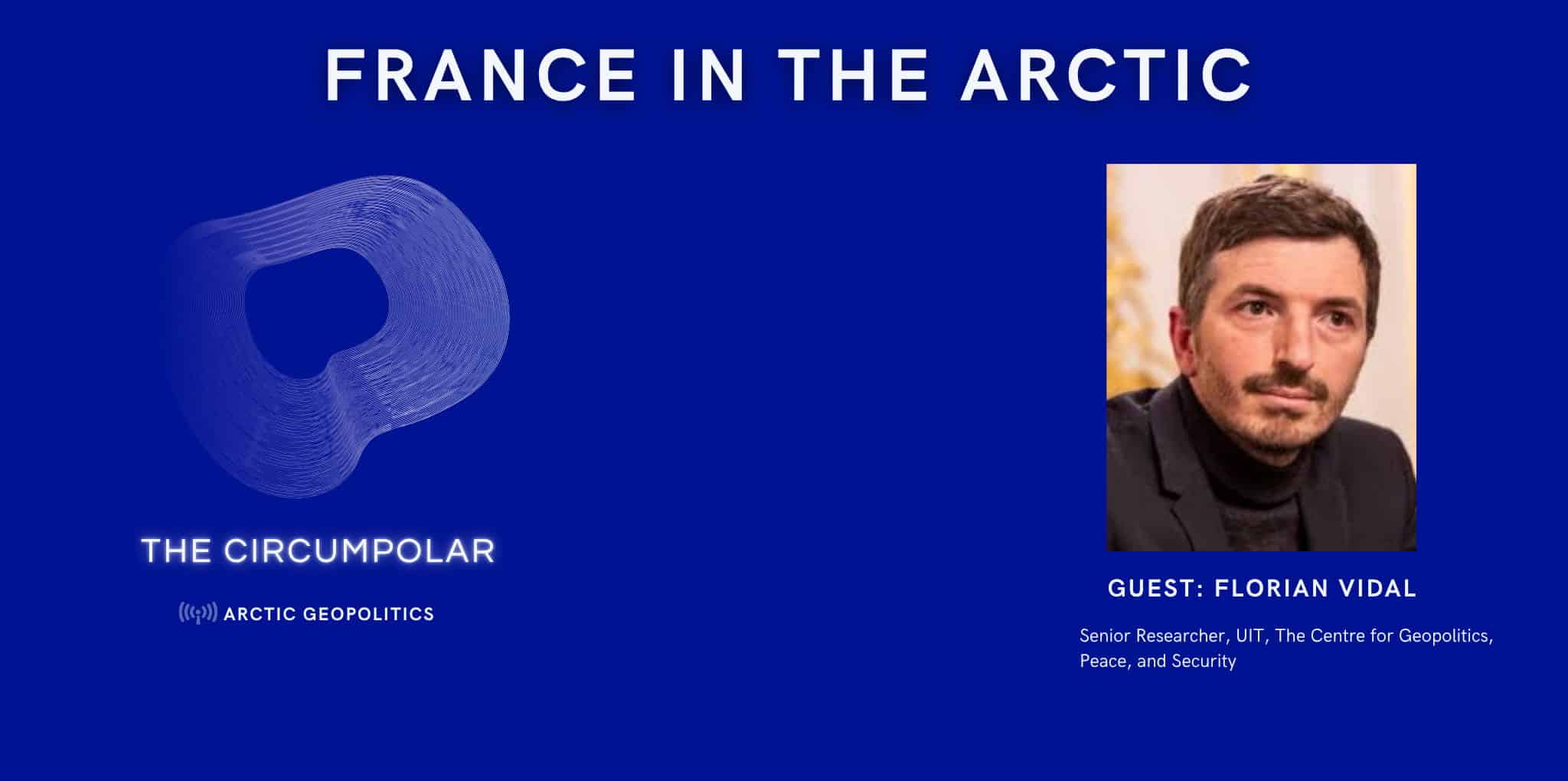 Image in blue with a profile images of Florian Vidal