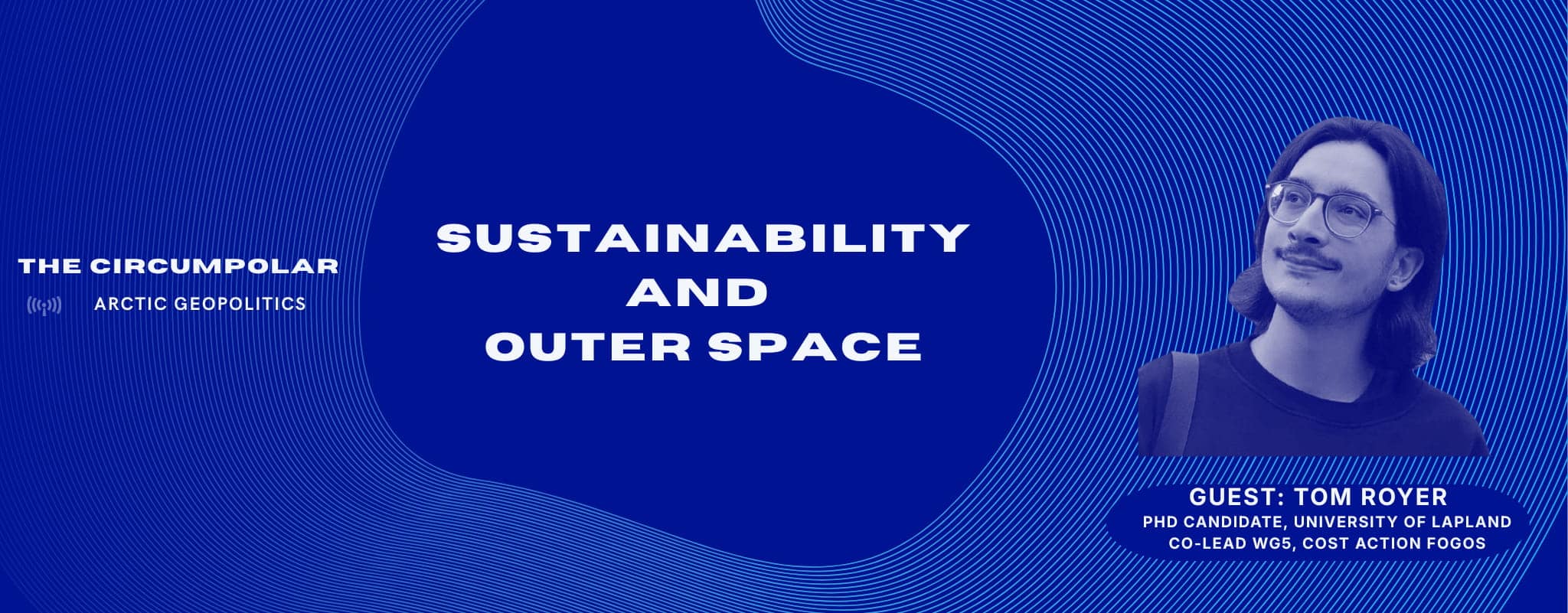 Image in blue with a profile image of Tom Royer