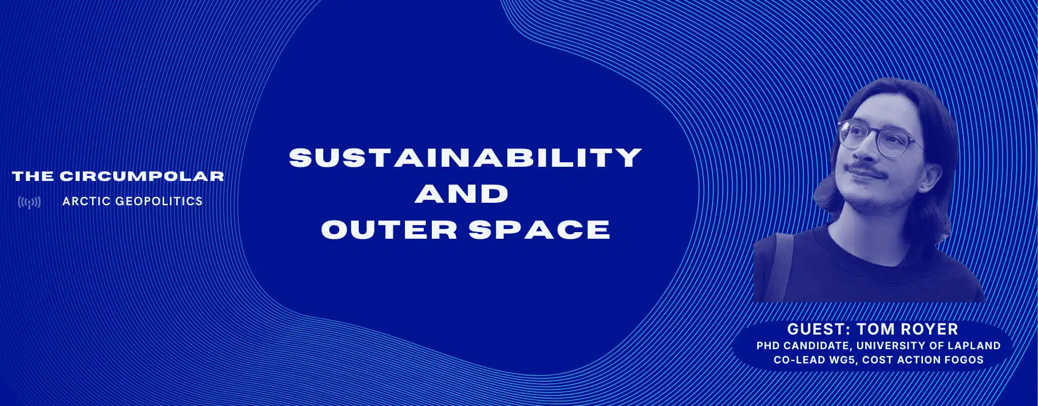 Image in blue with a profile image of Tom Royer