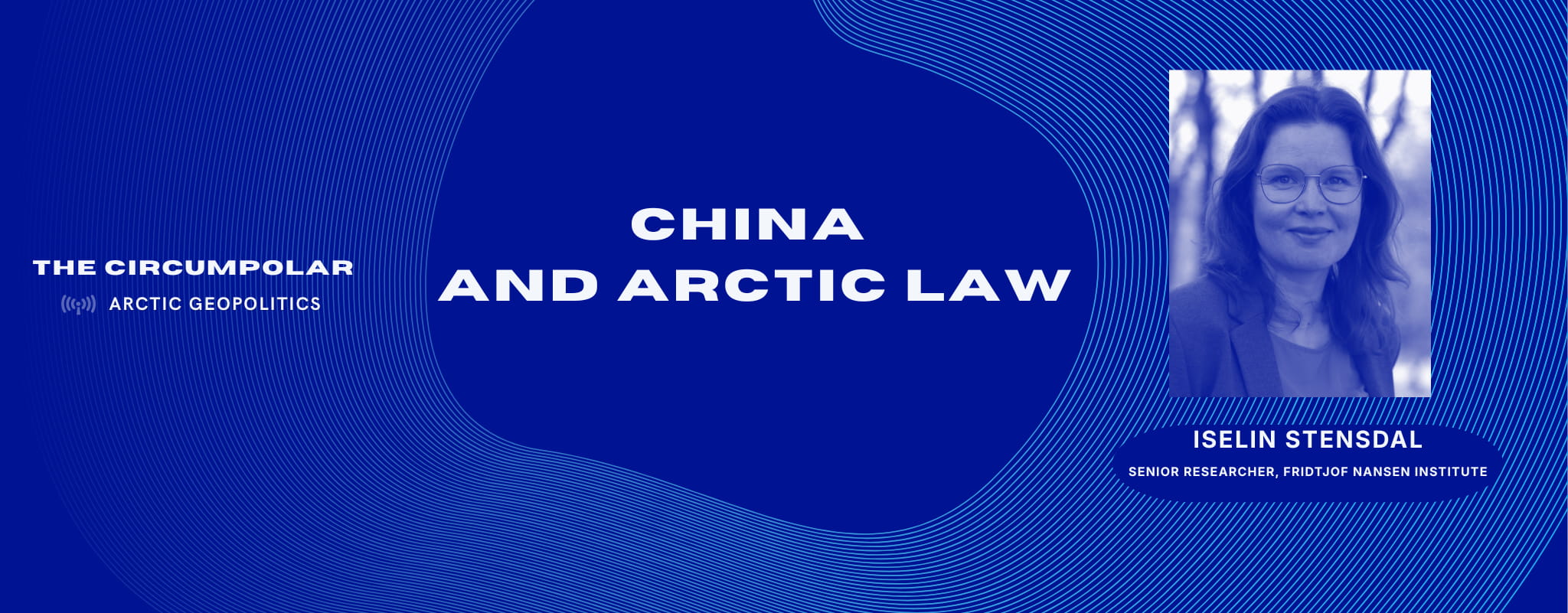 Image in blue with a profile image of Iselin Stensdal