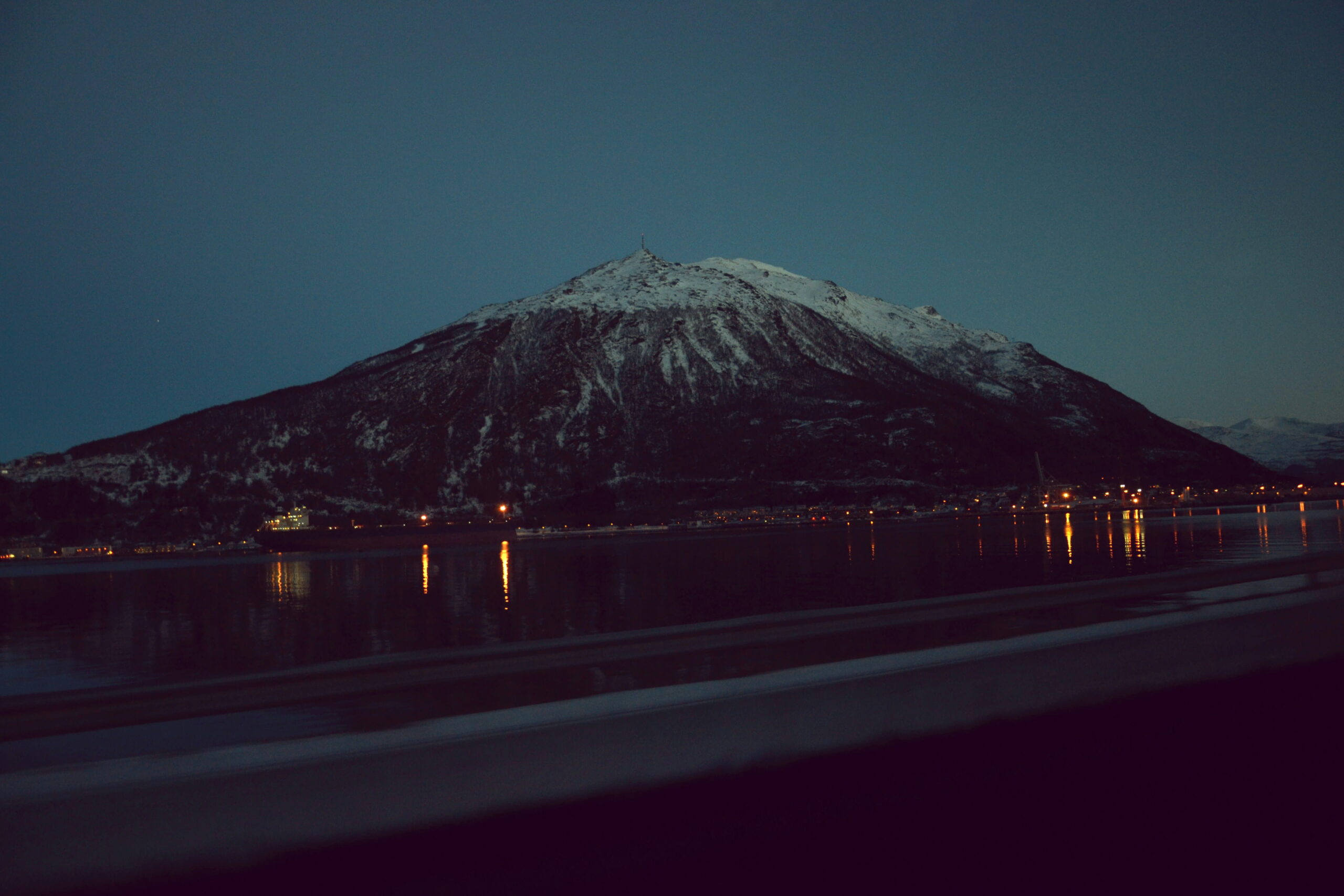 A panorama shot of Narvik, Norway